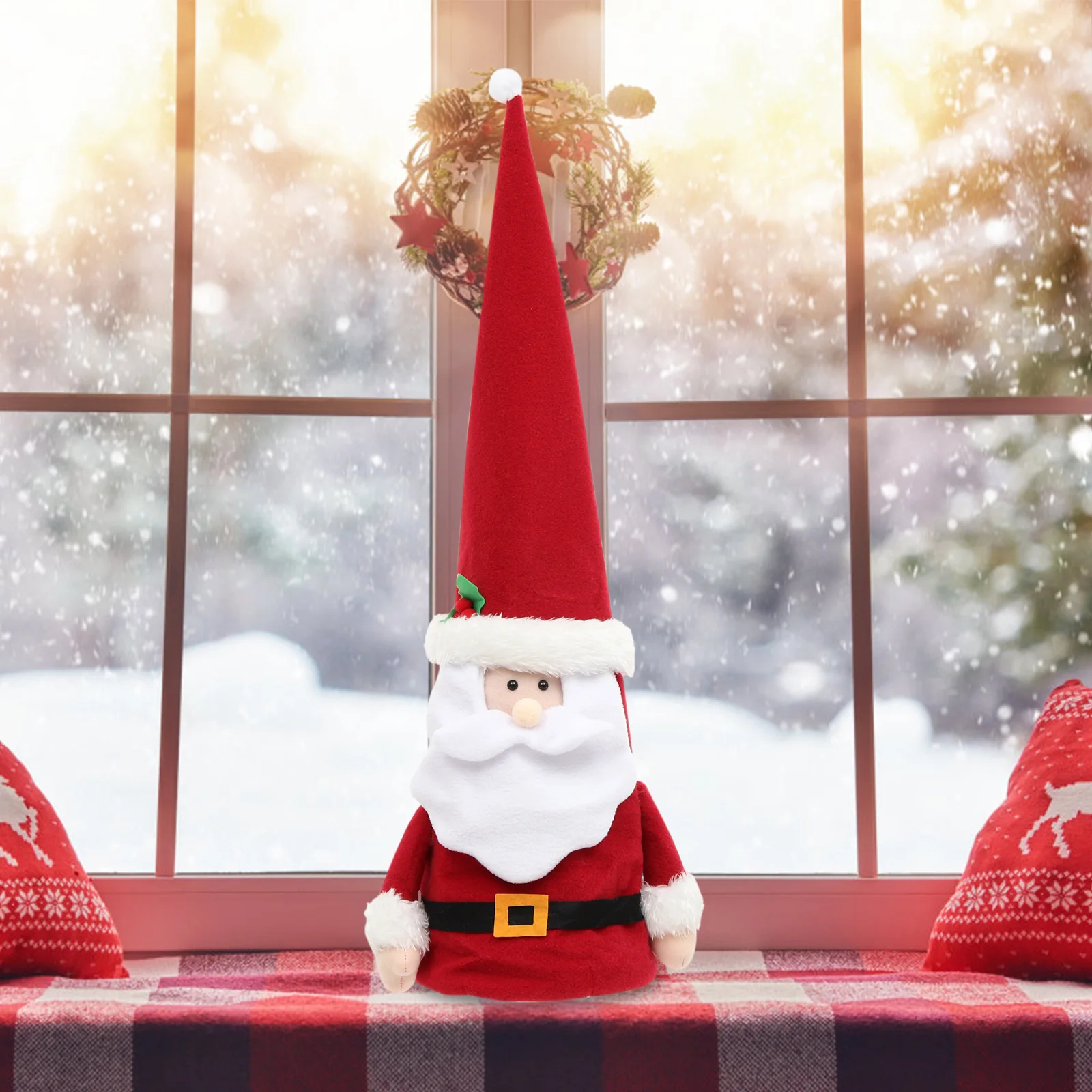 

Christmas Tree Top Star Embellishment Decoration Rustic Topper Decorate Snowman Cloth Treetop Home for