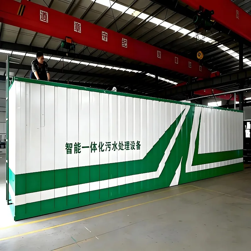 PLC Intelligent Sewage Disposal Machine 1000L/H MBR MBBR Integrated Sewage Treatment Equipment for Residential