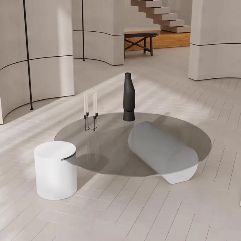 Luxo transparente mesa de centro decoração moderna e minimalista escrita mesa lateral jantar serviço auxiliar móveis para casa