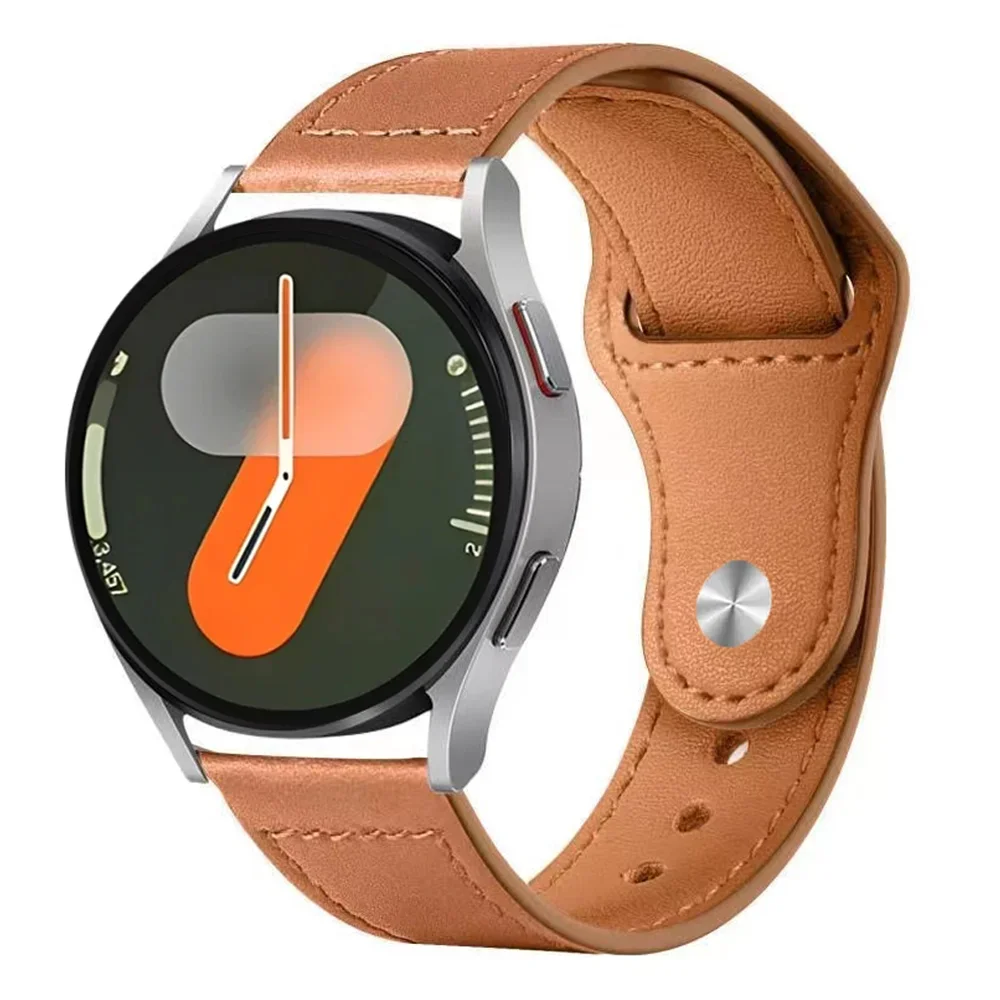 

Кожаный ремешок для часов 20 мм для Samsung Galaxy watch 7 6/5/pro/4/Classic/Active браслет correa huawei watch gt 4-2-3 pro 22 мм ремешок