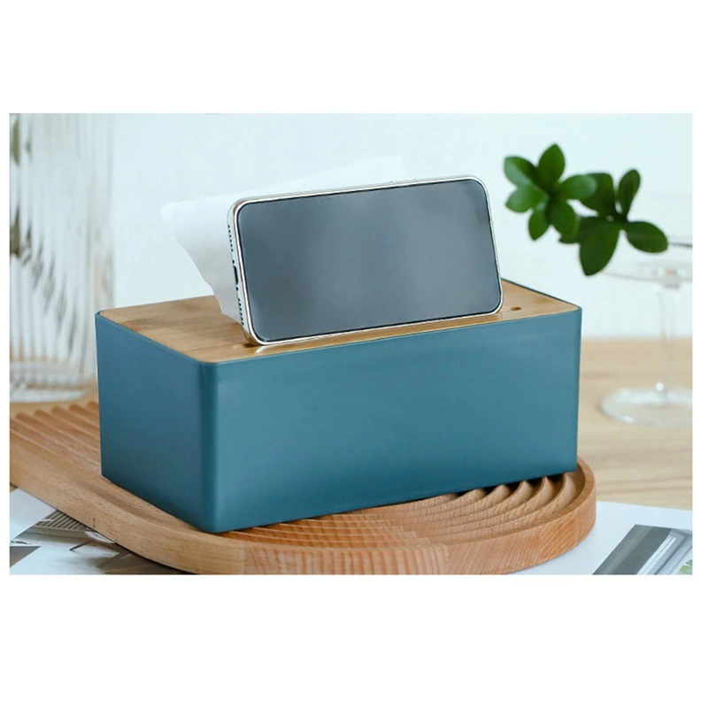 Wooden Tissue Box Eco-Friendly Household Tissue Container Towel Napkin Paper Box Office Home Decoration