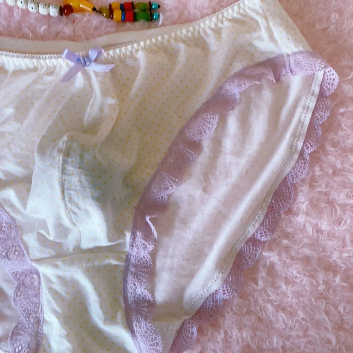 

Man's dOTS Lace Hem BF Briefs LGBQT Live Show Dance DJ Club Bar Costumes