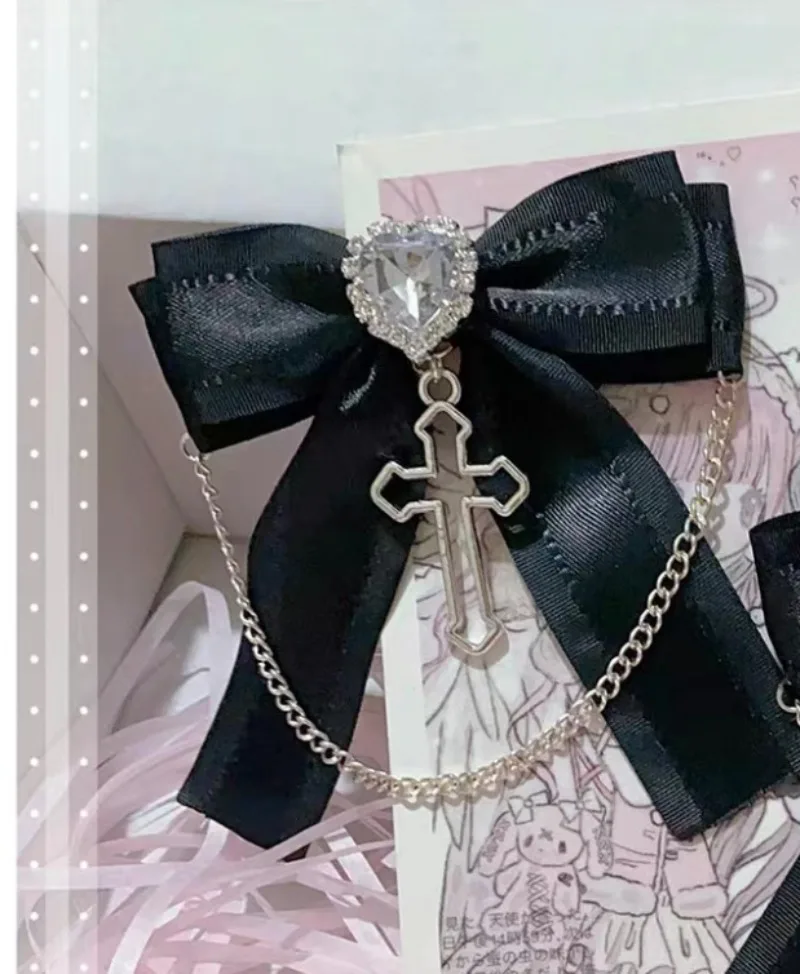 Japanische Kawaii Mädchen Mini Rand Clip Exquisite süße Kette Doppel Pferdeschwanz süße Mädchen Schmetterling Haarspange koreanische Haar-Accessoires