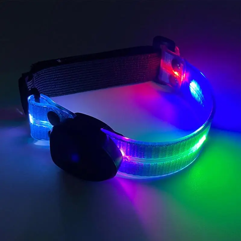 Night Running Arm Band Safety Battery Operated Light Band Waterproof Running Gear Led Light Up Band For Cycling And Night