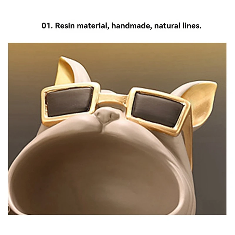 

Resin Bulldog Statue Storage Box, Home Decoration Art SculptureJAS