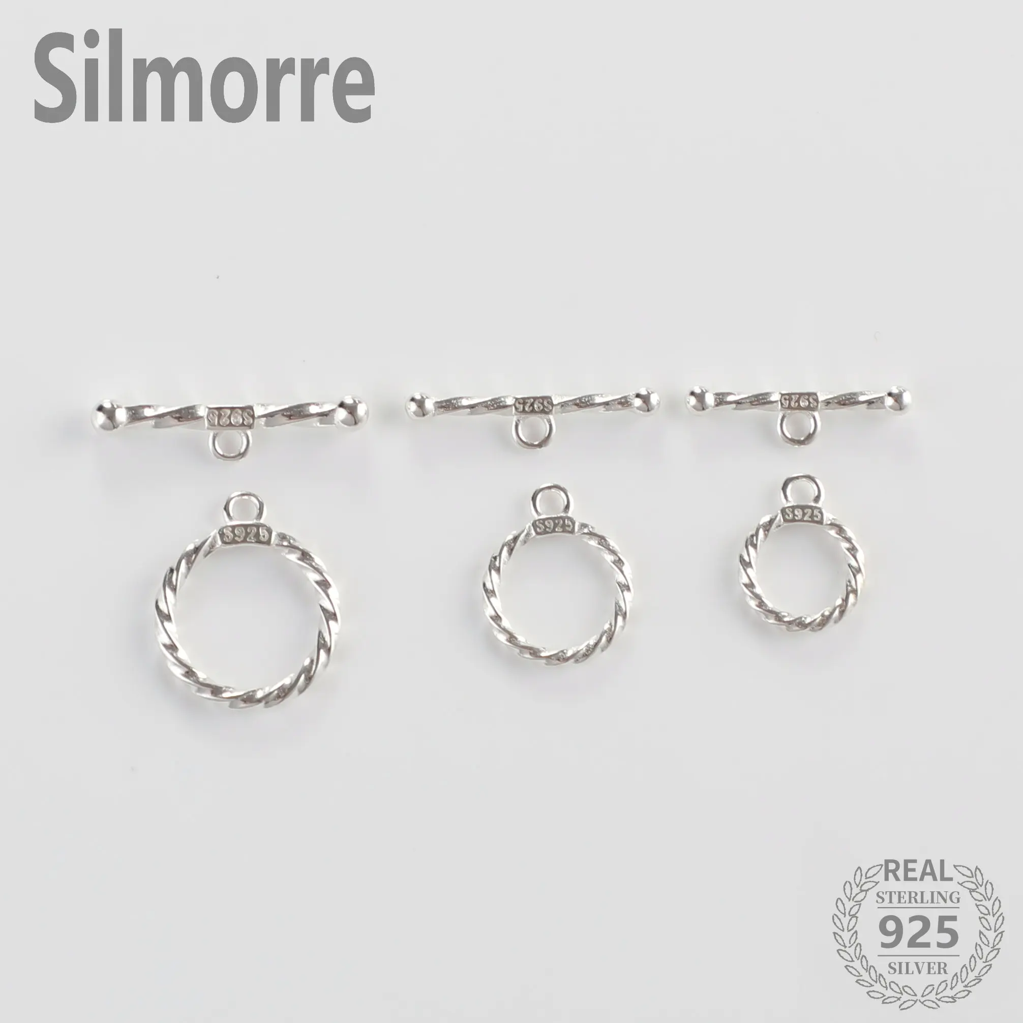 925 فضة الملتوية OT المشابك ، السنانير DIY بها بنفسك سوار ، صنع قلادة ، العثور على المجوهرات الجميلة ، 1Set #1