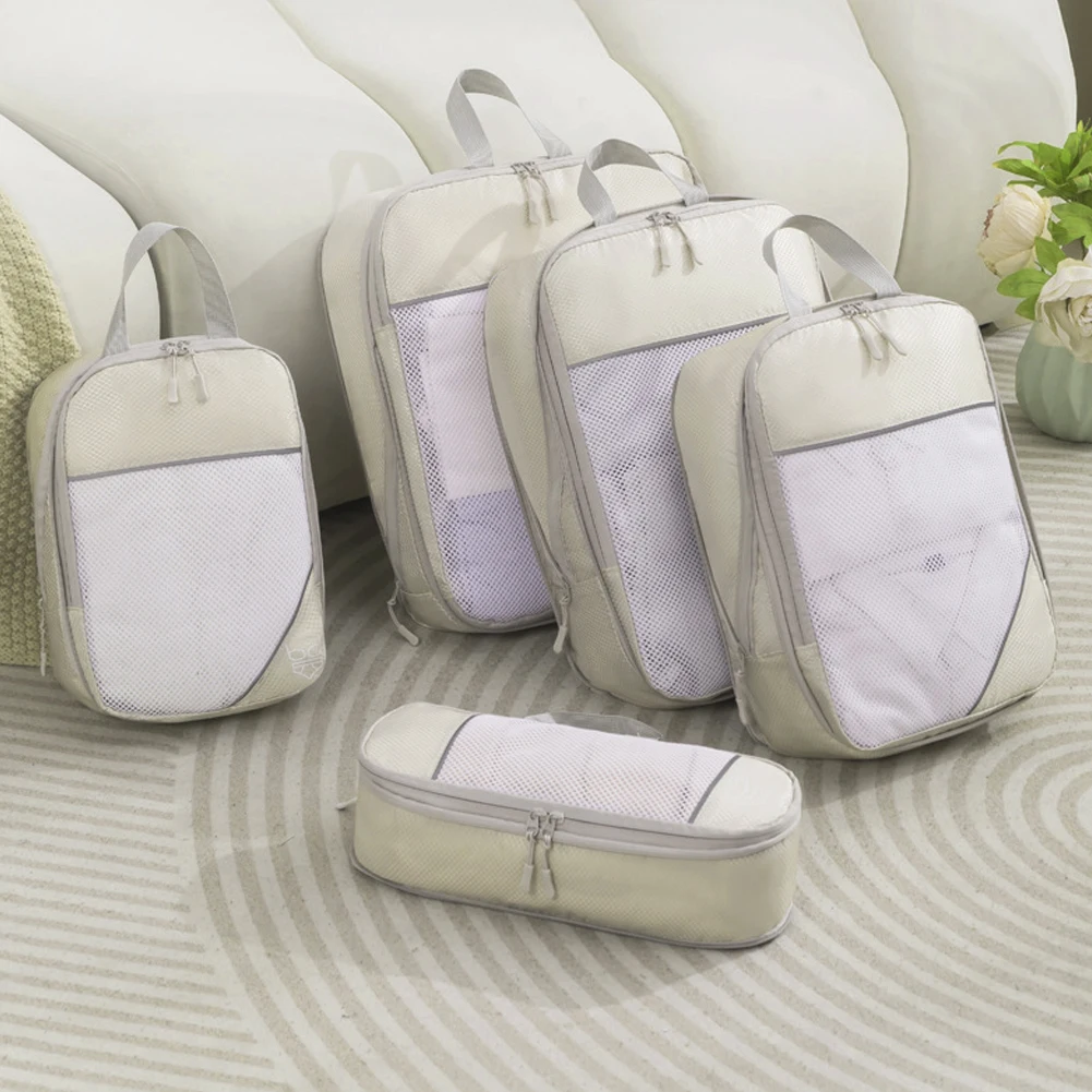 

5 шт., дорожная сумка-органайзер с ручкой, легкий чемодан, большая вместительная дорожная спортивная сумка, сумка для походов, кемпинга, пикника