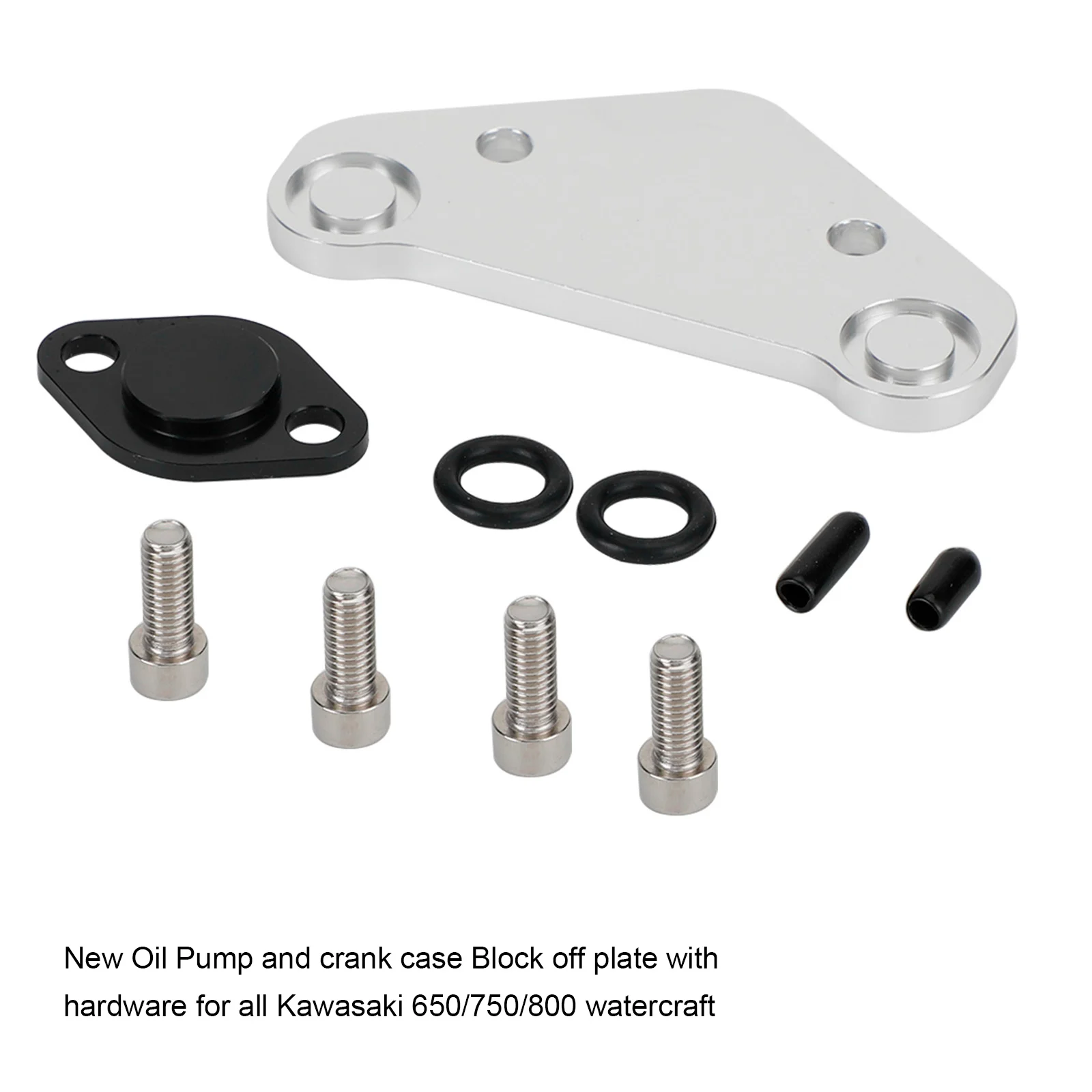 Artudatech Crank Case Oil Block Off Plate Cover Cap drain for Kawasaki 650 750  800 Watercraft