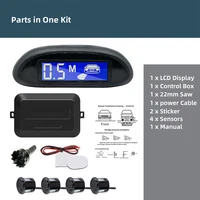Hippcron Parking Sensor For Car With Auto Parktronic Reverse LED Monitor 4 Sensors Radar Detector System Backlight Display 6
