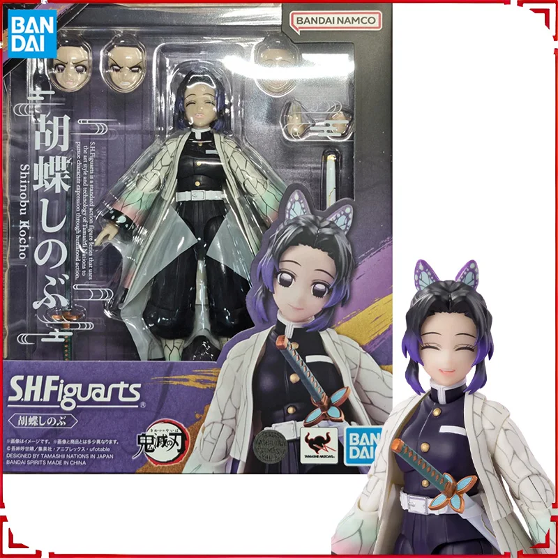 Оригинальная фигурка Bandai SHF Demon Slayer SHINOBU KOCHO, новая, высокодетализированная, аниме-модель, подарок для фанатов игр, коллекционная.