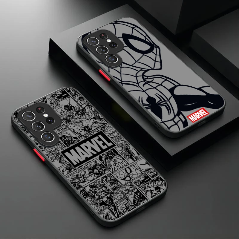 Marvel Iron Spider Man Phone Case For Samsung Galaxy S25 S24 S23 Ultra S22 S21 Plus FE A56 A36 A26 A16 A06 A15 A25 A35 A55 5G PC