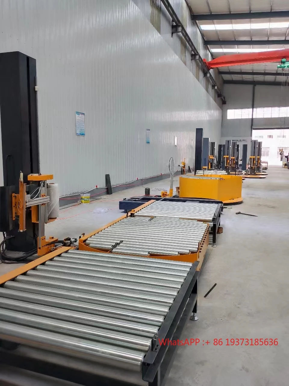Full Auto Wrapping Machine with CE Certification /Pallet Stretch Wrapper with Roller Conveyor System