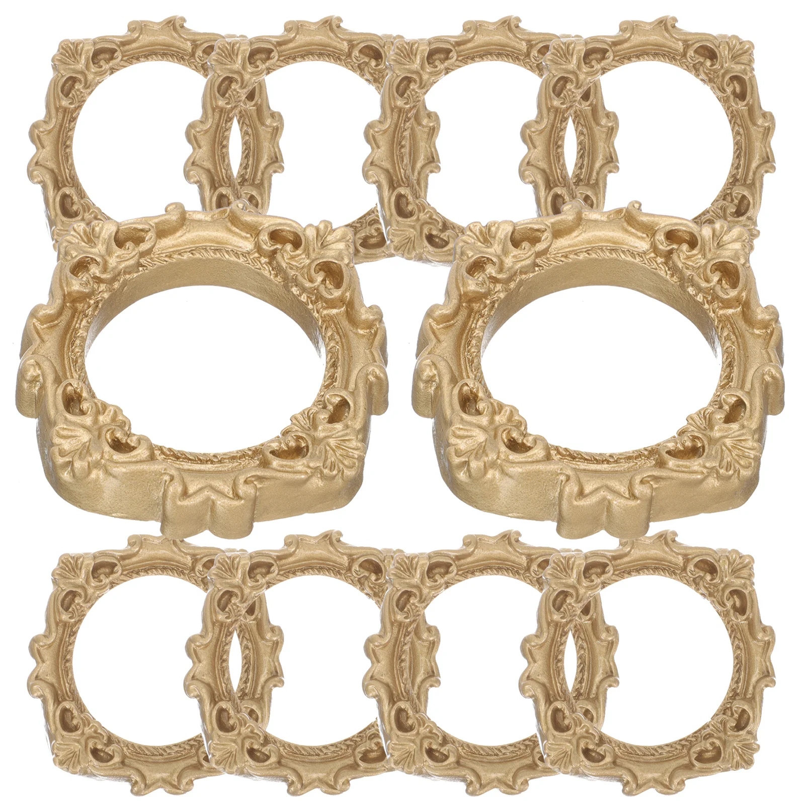 

10Pcs Resin Photo Frame Miniature Vintage Style Compact Decorative Picture Frames for DIY Crafts Tiny Photo Frame