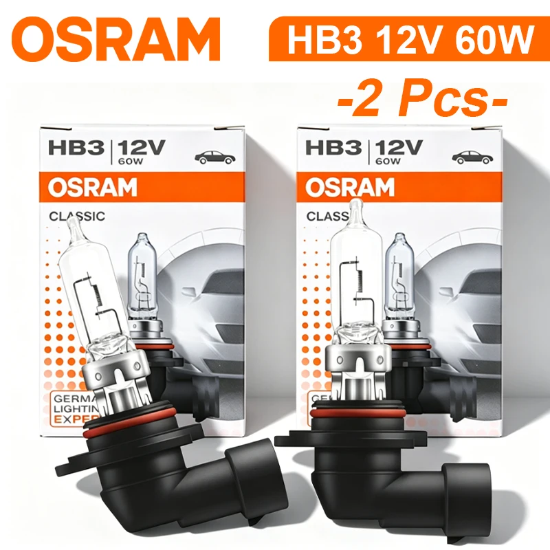 Lâmpada Halógena OSRAM 9005 HB3 60W para Carro, Luz de Neblina 12V 3200K P20d 1:1, Farol de Condução 3200K, Feixe Alto e Baixo ORIGINAL para Lexus Honda