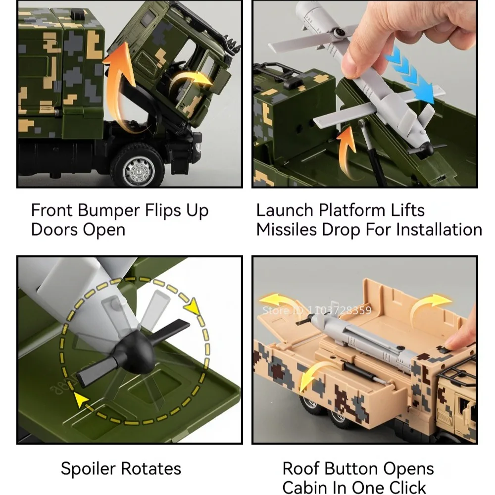 Scala 1:35 FL-10A Modello Macchinine In Lega Pressofusa Suono Luce Tirare Indietro Porte Aperte Simulato Veicolo Militare Ornamenti per I Ragazzi