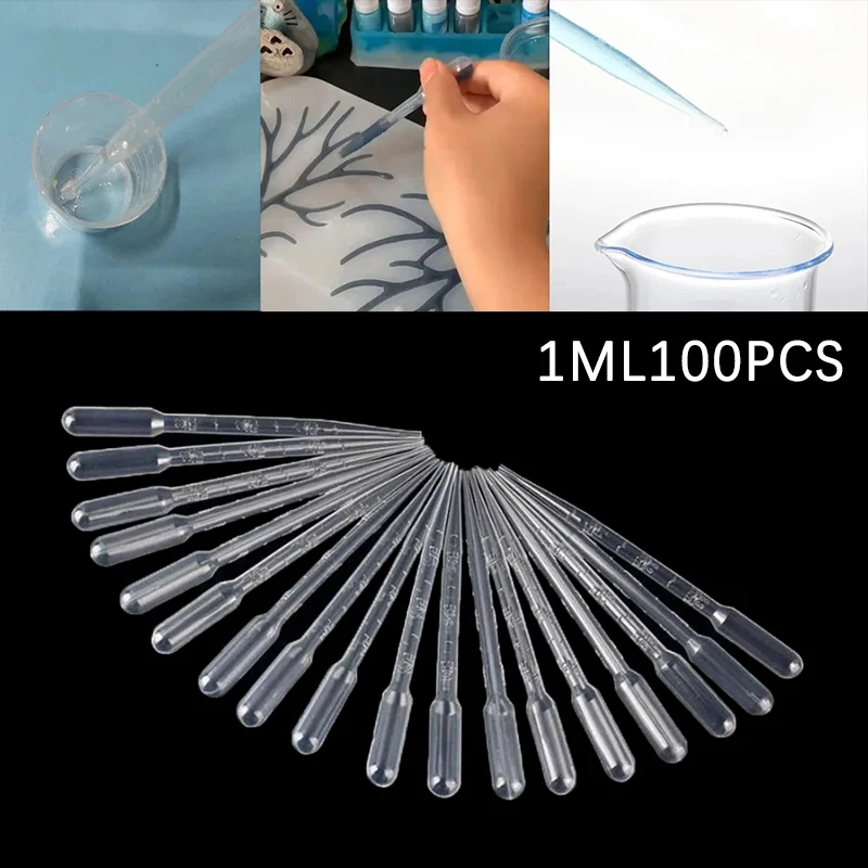 100pcs Laboratory Pipette Disposable Transfer Pipettes Makeup Tools Dropper Clear Experiment Supplies For Lab