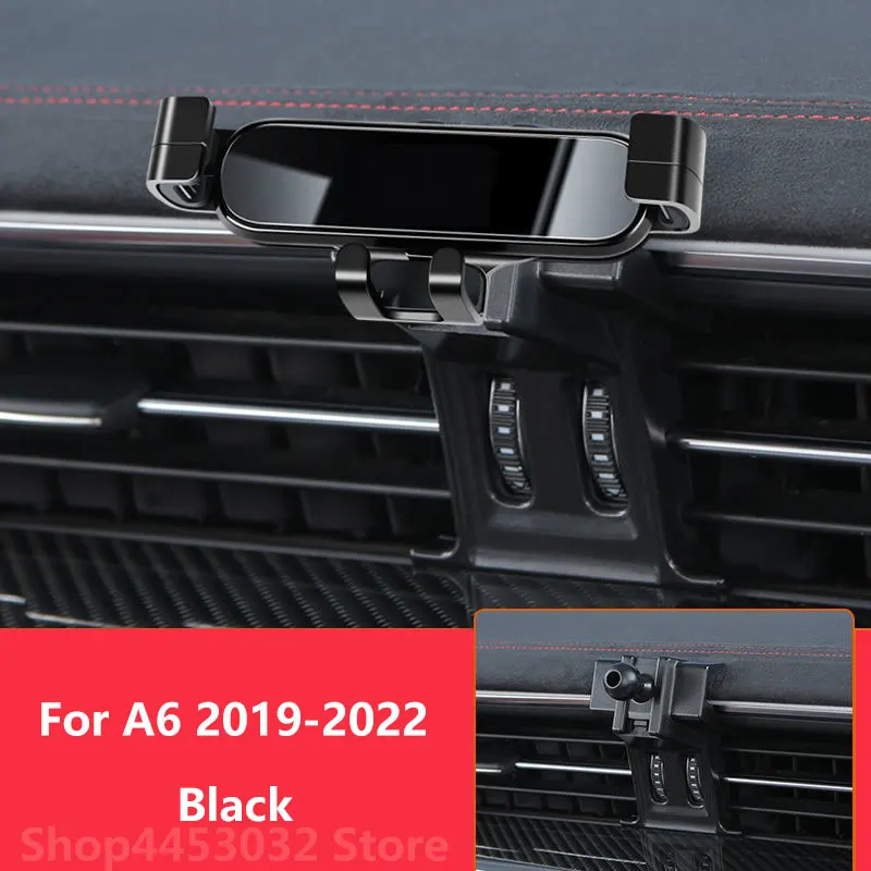 Car Mobile Phone Holder For Audi A6 C8 C7 2022 - 2012 4F C6 4A2  Mounts Bracket GPS Stand Rotatable Support Accessories