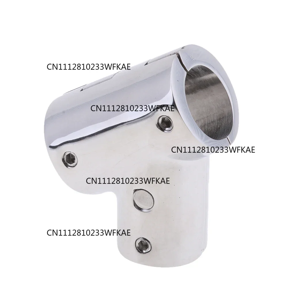 22mm Boat Handrail Fitting 60 Degree Tee 3 Way - 316 Stainless Steel
