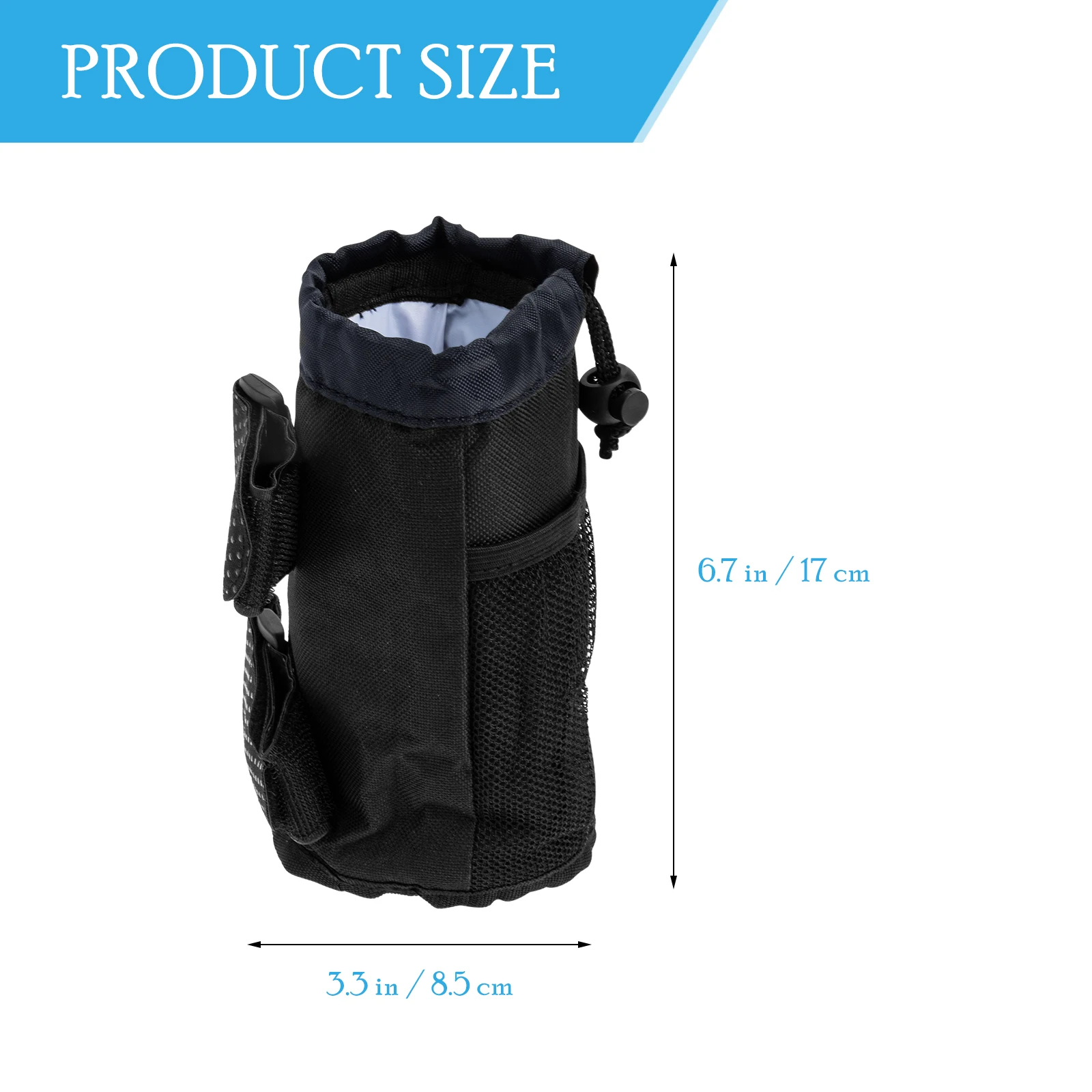 

Multi-Functional Water Holder Bag Cycling Outdoor Activities Lightweight Durable Handlebar Drink Pouch With Mesh Pocket For