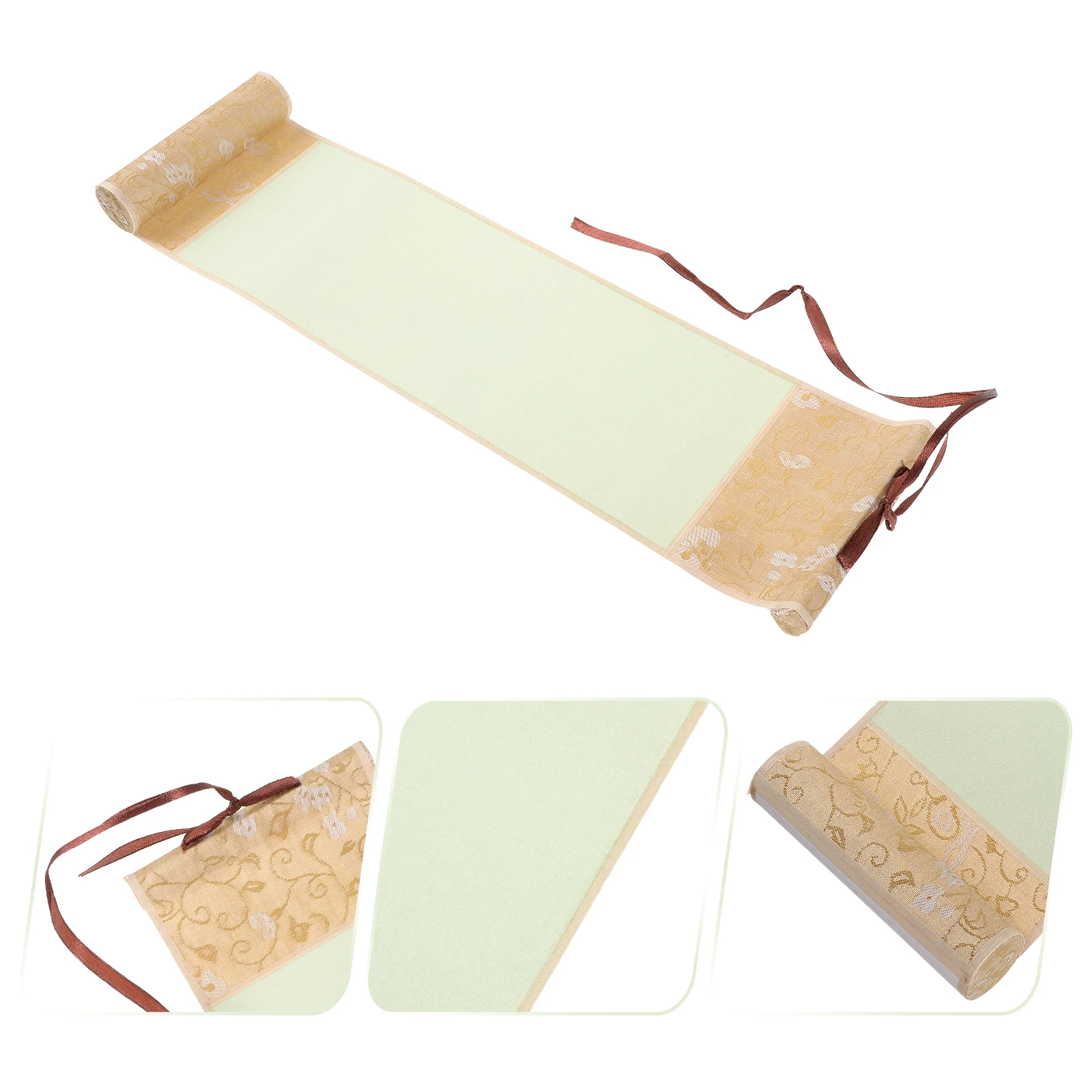 

Zen Small Hanging Scroll Calligraphy Paper for Chinese Style Painting Picture Blank Rice Accessory