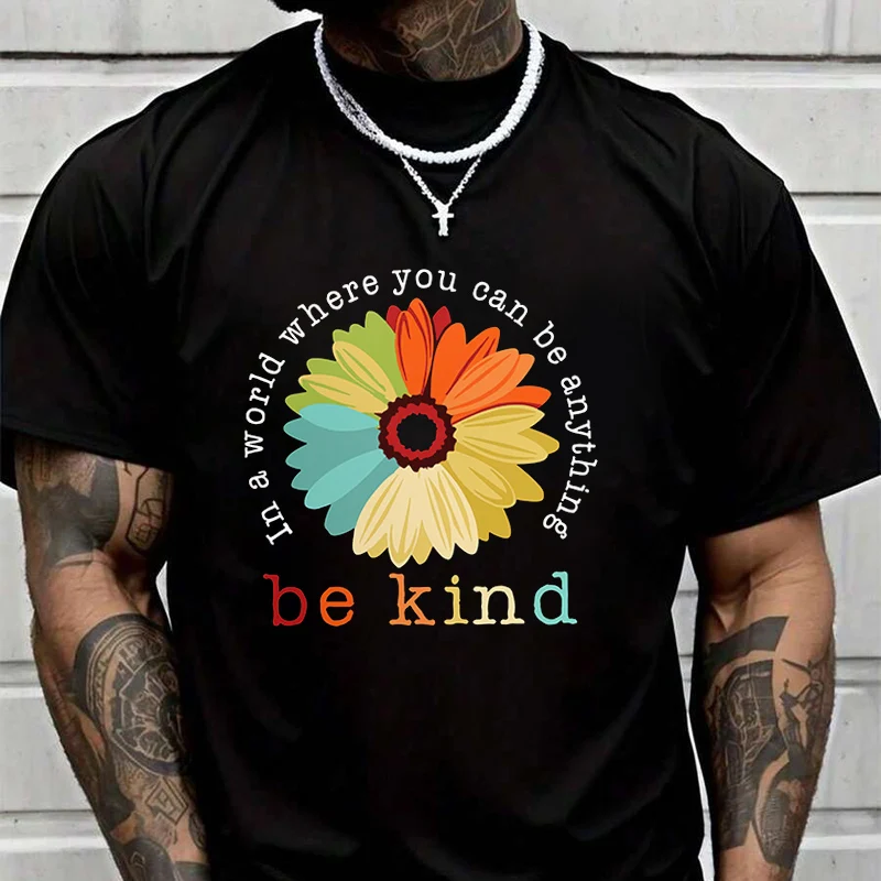 

In A World Where You Can Creative Print T Shirt Summer Short-sleeved Casual Tee Men Women Streetwear Loose T-shirt