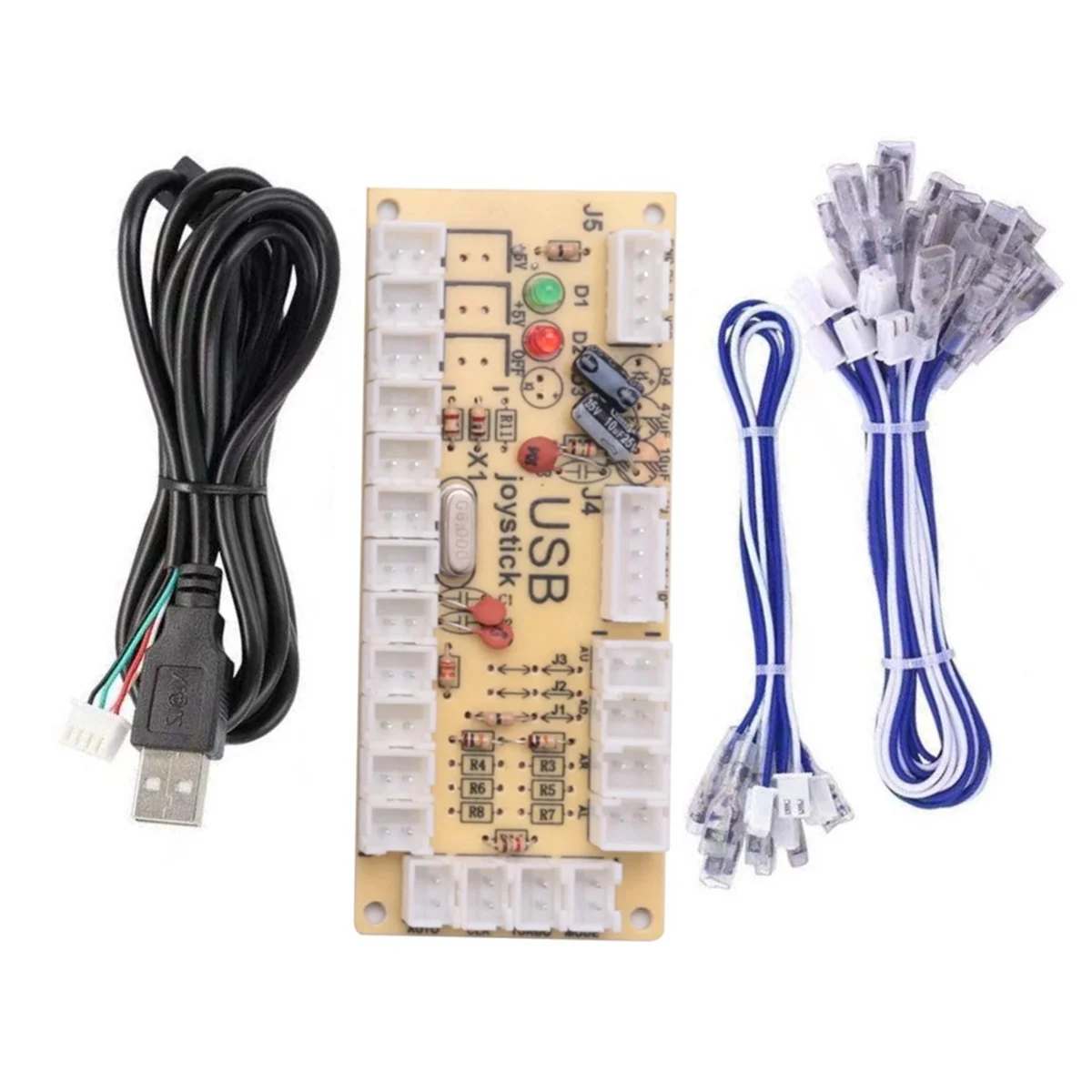 N-A12R صفر تأخير ممر لتقوم بها بنفسك ممر USB التشفير إلى عصا التحكم للكمبيوتر/PS3/Raspberry Pi/Android مع عصا التحكم SANWA 4.8 مللي متر زر #2