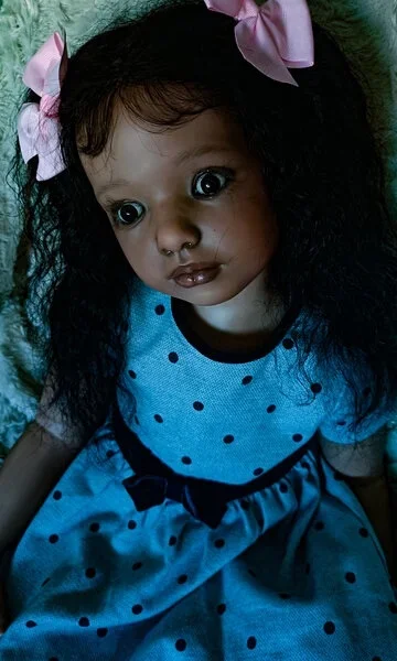 

DLS 41''Reborn Baby Aloenka Limited Supply Customized By Artist DIY Part Painted Kit With Hand-Rooted Hair With Cloth Body