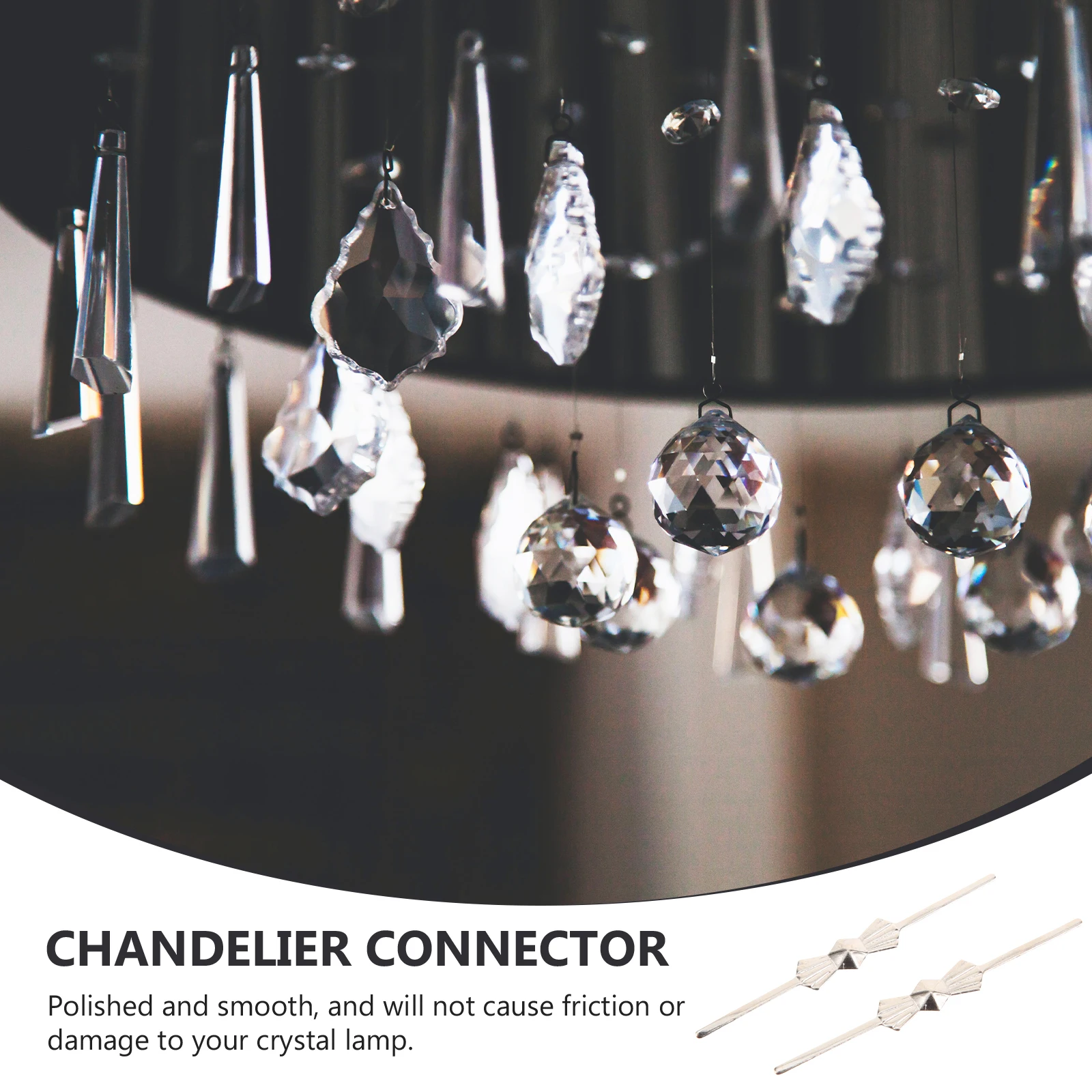 

140 Pcs Chandelier Hook Bowtie Clips 4 5cm Silver Stainless Steel Connector Pins Lamp Parts Candlestick Accessories Home Decor
