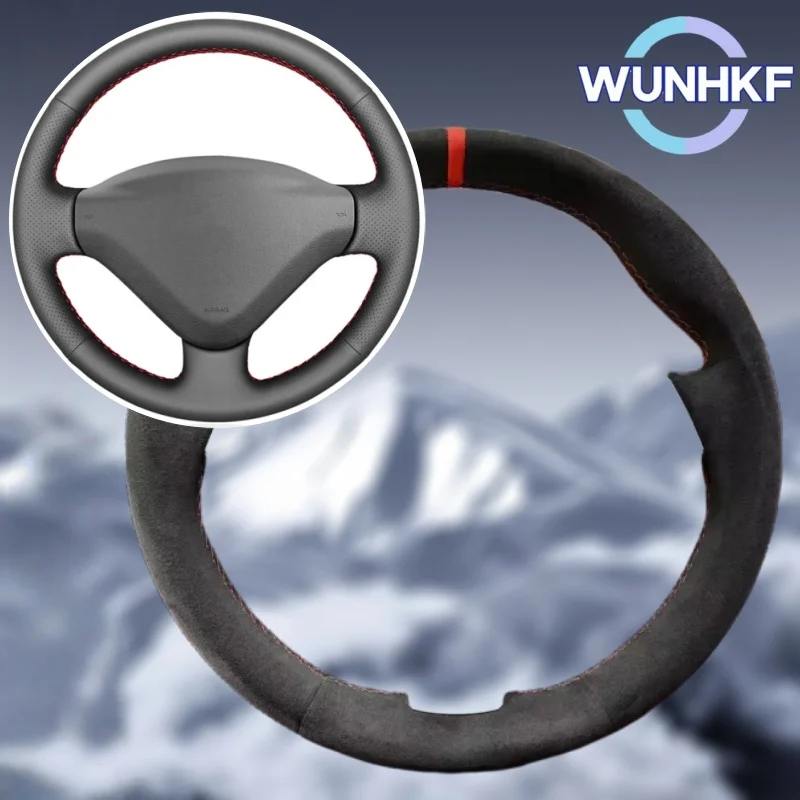 

Чехол на руль автомобиля на заказ для Peugeot 207 Fiat Scudo Expert Partner 2006-2018, дышащая замшевая накидка на руль, аксессуары