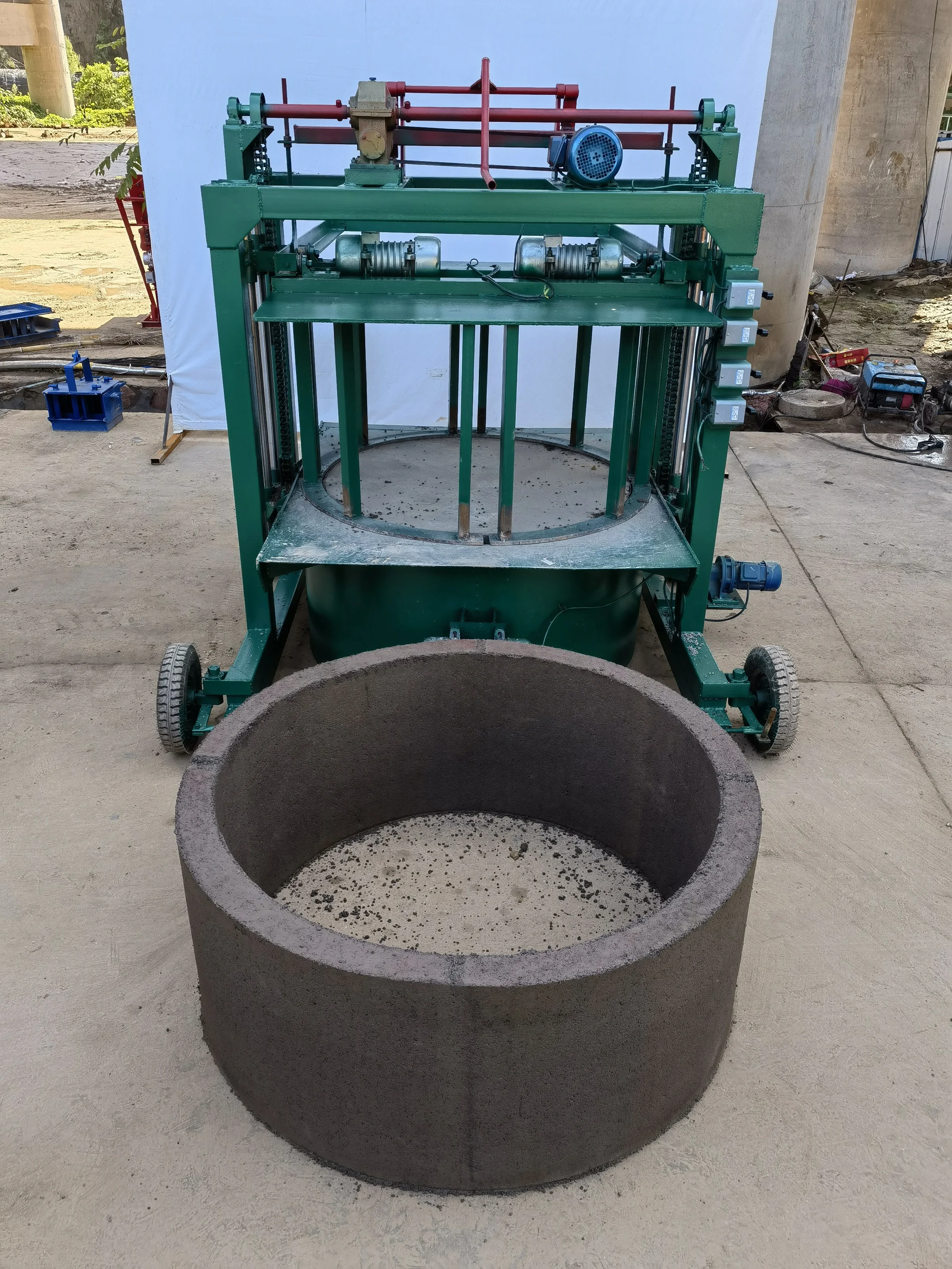 Popular in Brazil Cement Culvert Control Brick Machine  Customized Size Concrete Block Making Machine