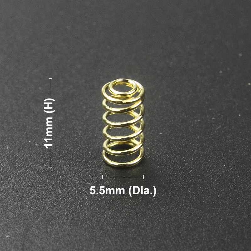 5.5mm (D) x 11mm (H) Gold Plated Spring (5 pcs)