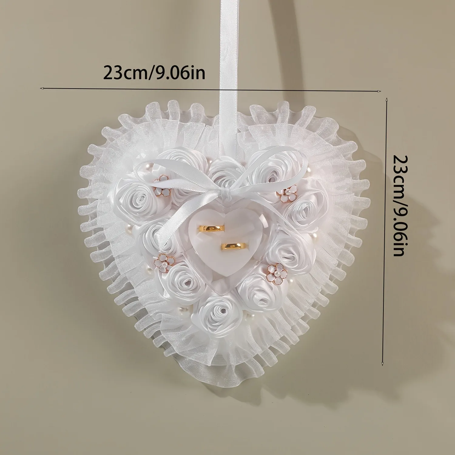 Elegantes Rosenringkissen, Heiratsantrag der Braut, Jahrestag – Hochzeitsfeier-Dekoration