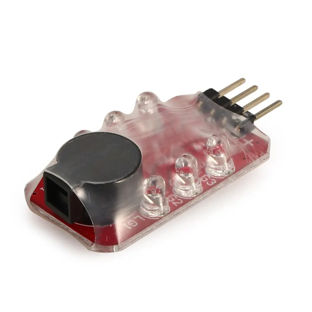 Low Lipo Battery LED Voltage Meter Tester Buzzer Alarm Indicator Single Loudspeaker for 2s 7.4v / 3s 11.1v lipo Battery