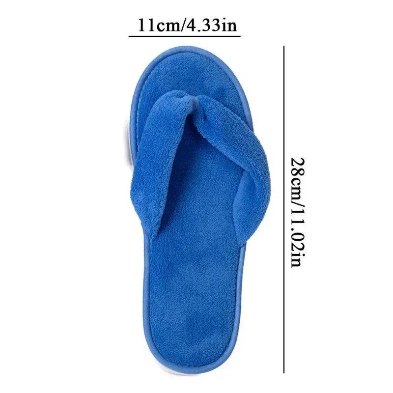 Women Solid Color Coral Fleece Slippers Soft Non-disposable Home Hospitality Slippers Party Gifts for Wedding Guests Slippers