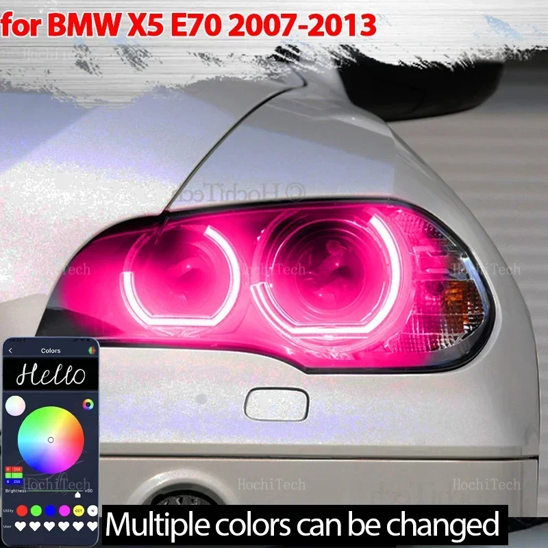 

Tuning Dynamic multi colors DTM Style Rings Daytime Light Retrofit DRL for BMW X5 E70 2007 2008 2009 2010 2011 2012 2013