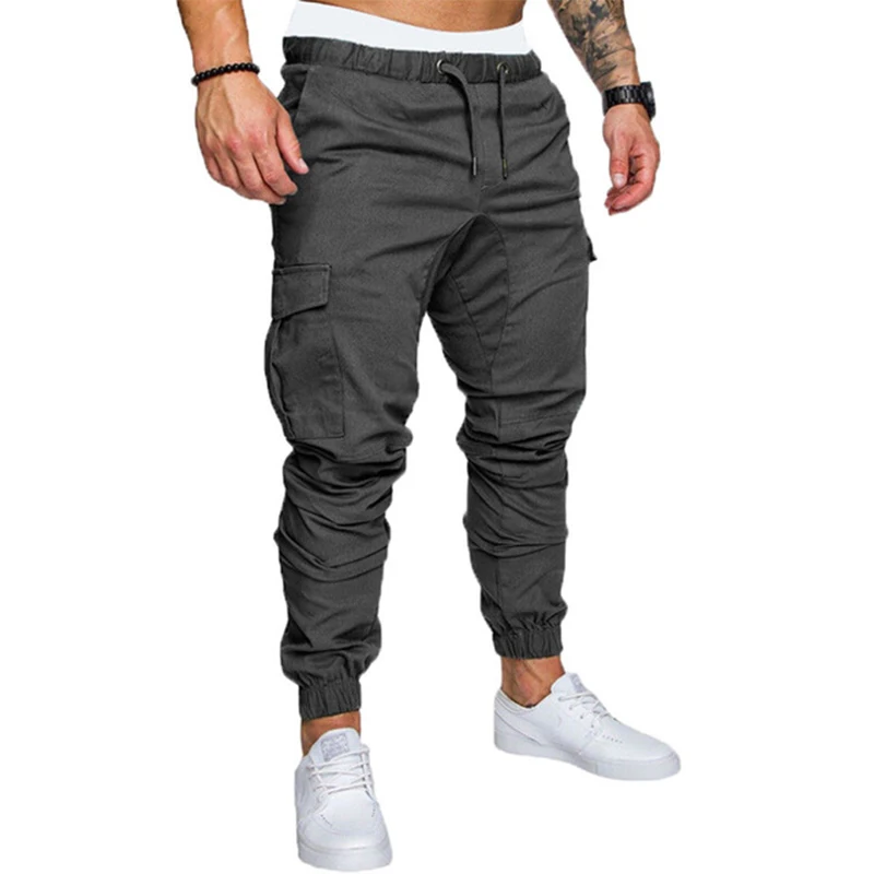 Asian Size Summer Men Cargo Pants Joggers Sweatpants Casual Male Sportswear Hip Hop Harem Pants Slim Fit Trousers 2022