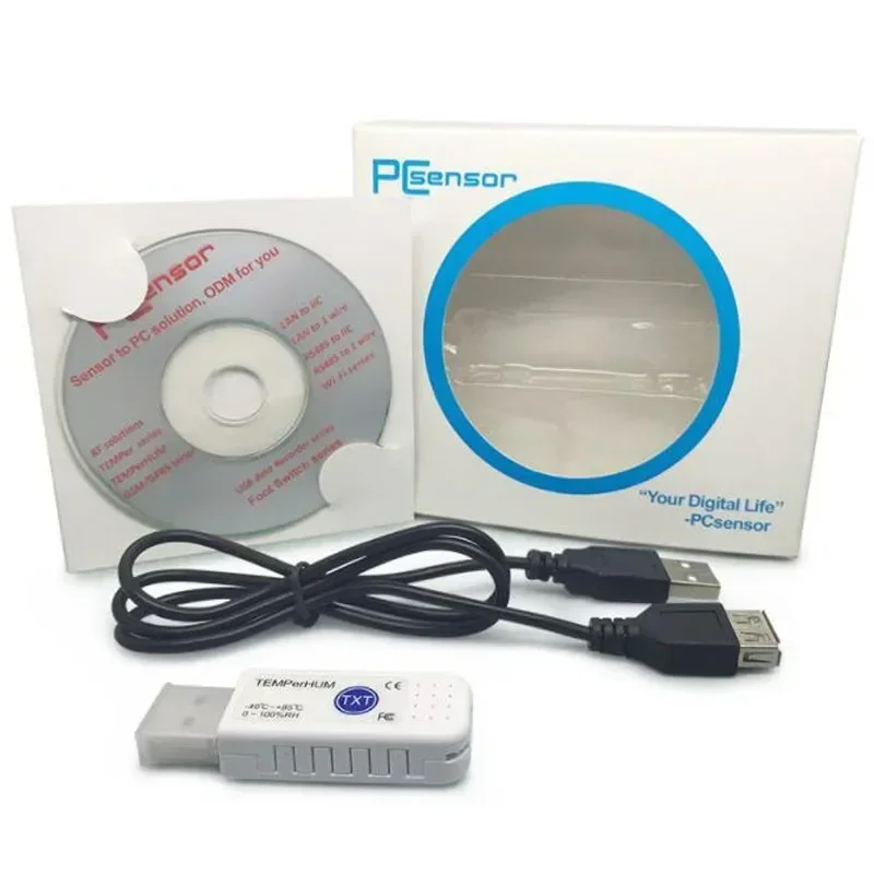 Mini PC TEMPerHUM Sensor USB Hygrometer Thermometer Hid Temperature Humidity Data Logger Recorder MSN Remote Control