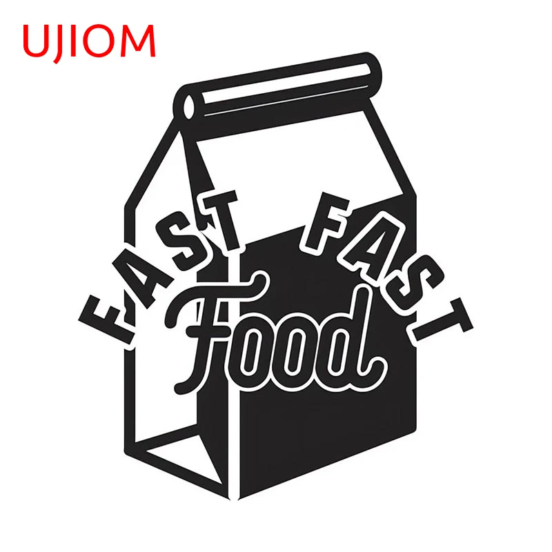 UJIOM 13cm X 11.5cm Fast Food Logo Decal Vinyl Milk Decor Vinyl Wall Sticker Light Switch Mirror Phonecase Dress Up Accessories