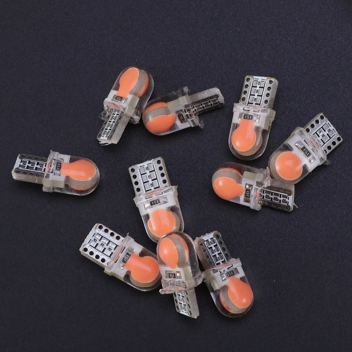 10 pcs LED Width Indicator Bulbs Red Super Bright Car Side License Trunk Backup Lights Long Lifespan Universal Fit Halogen