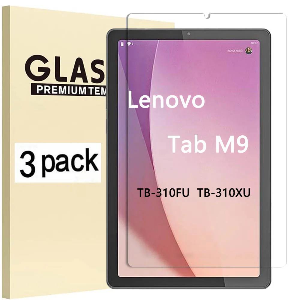 (3 Pack) Tempered Glass For Lenovo Tab M9 HD 2023 9.0-inch TB-310FU TB-310XU Anti-Scratch Tablet Screen Protector Film