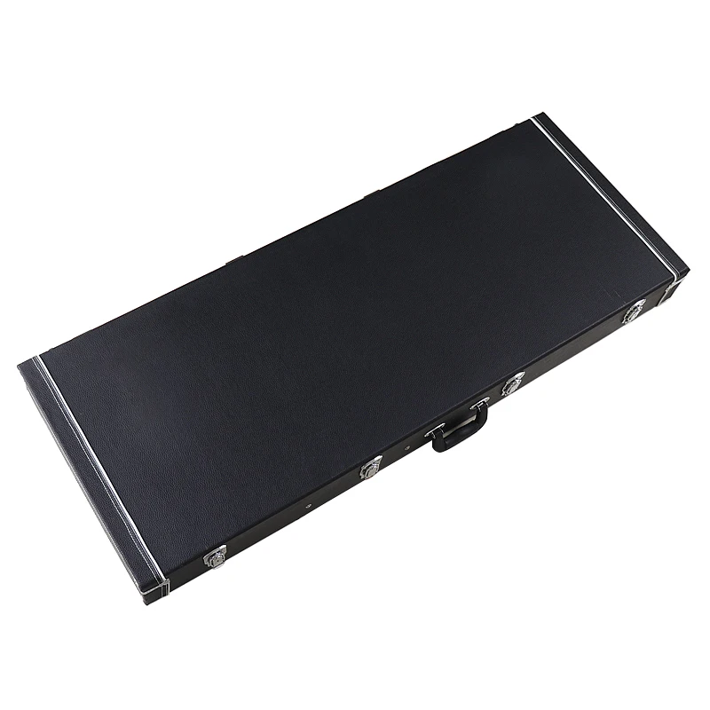 

Stock 43 Inch Special Shape Electric Guitar Case Black Color Guitar Box Wood And Plastic Material Case