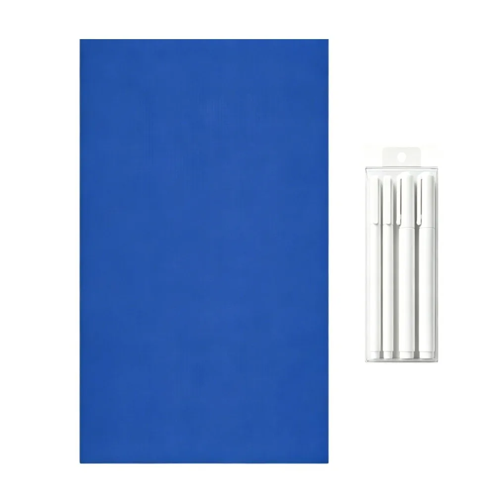 Double-Sided Double-Sided Desk Mat Portable Blue Drawing Table Mat Rounded Corners Smooth Surface Writing Desk Pad