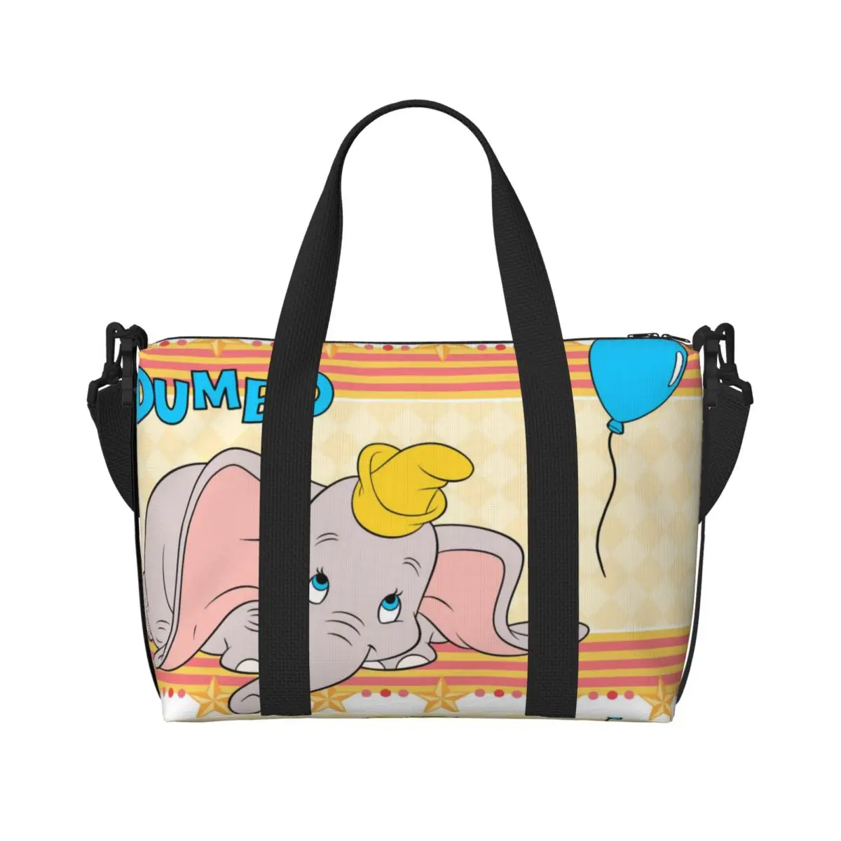 

Пляжная сумка-тоут с изображением слона Дамбо для женщин, очень большая, для спортзала, путешествий и шопинга, с милым рисунком слона
