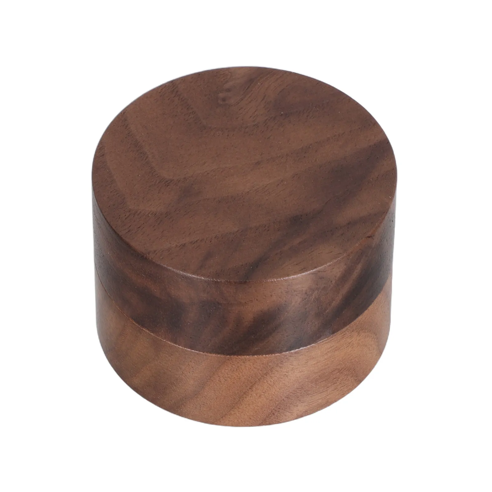 Small Round Solid Wood Jewelry Box Handmade Wooden Storage Container for Rings Trinkets Accessories Home Office Wedding Decor