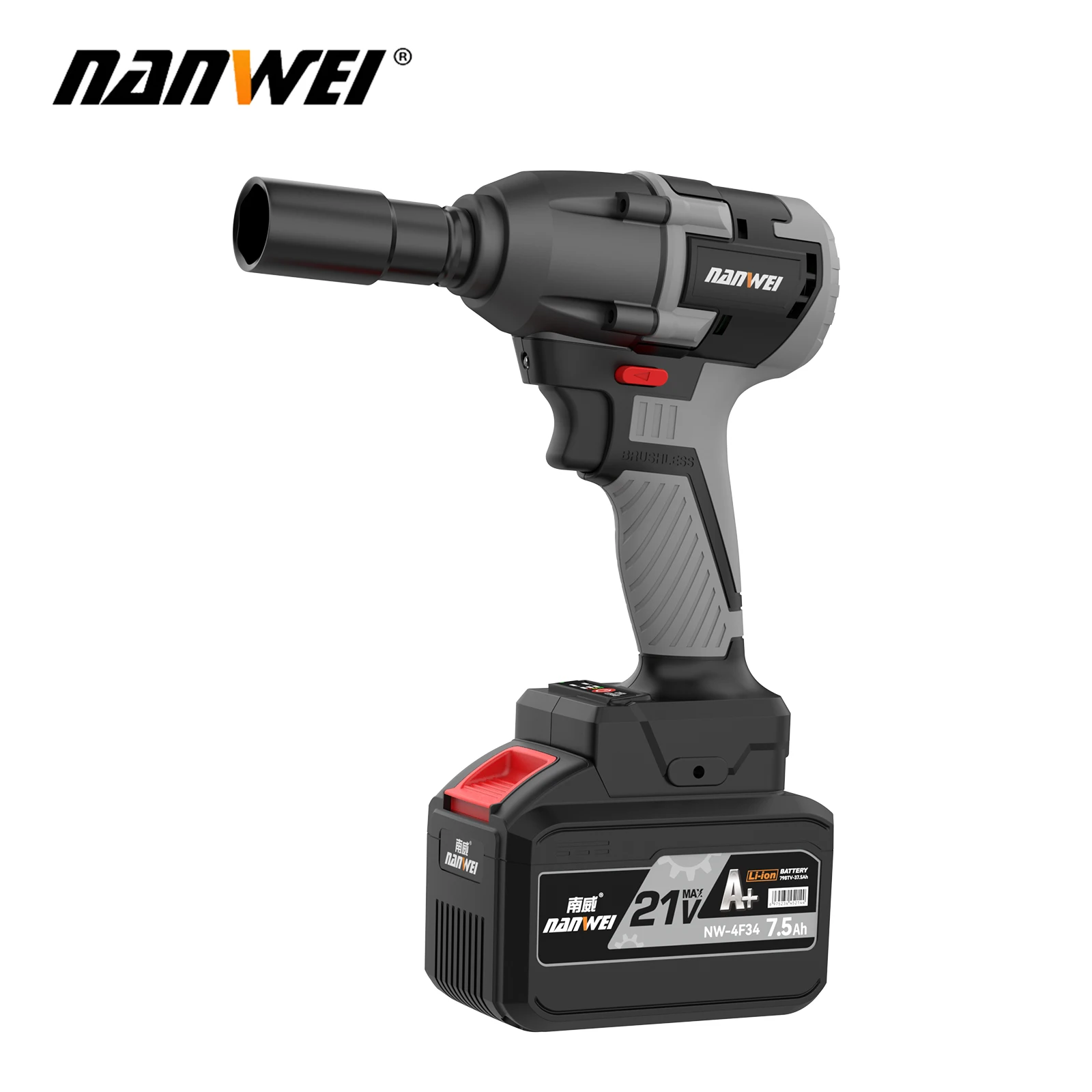 Nanwei Brushless Electric Wrench Impact WrenchLithium Electric Drill Pistol Drill Household Electric Drill Automotive Repair  2-