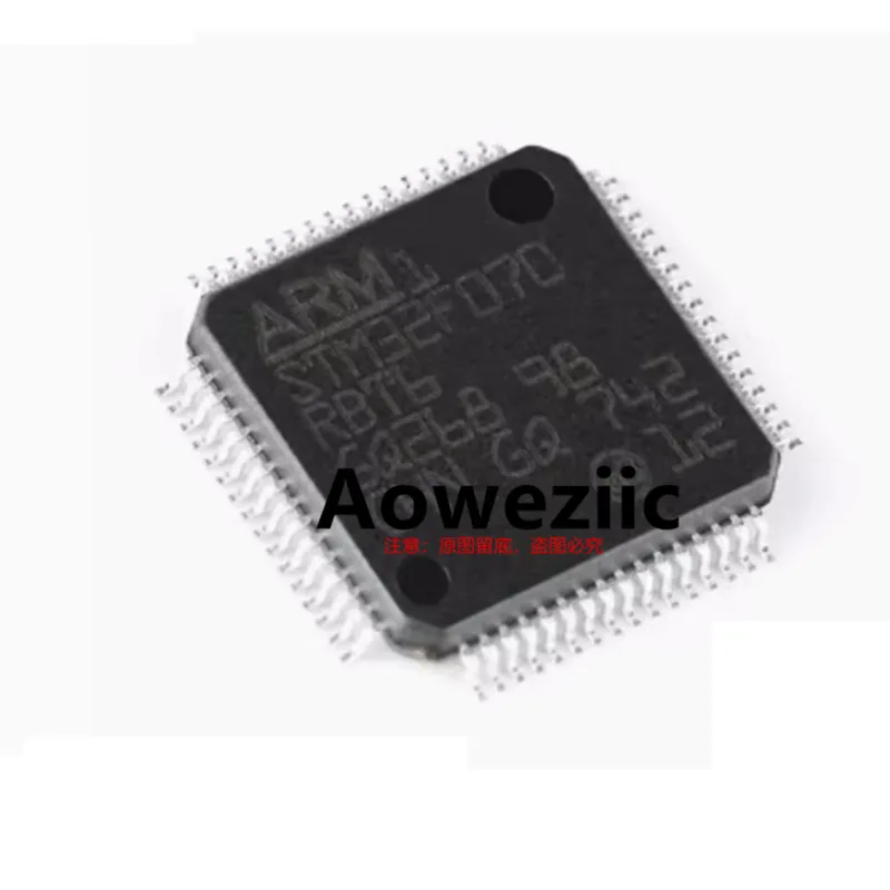 Aoweziic 2023+  100% New Imported Original   STM32F070RBT6 LQFP-64   32-bit Microcontroller MCU