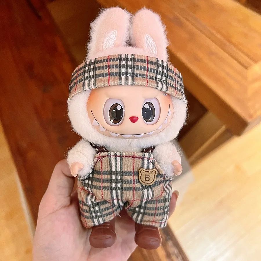 

Для 15/17 см Labubu, роскошное платье с большим бантом, шляпа, брюки, комплект одежды Labubu, мини-кукла V1 V2, украшения для одежды, аксессуары для игрушек «сделай сам»