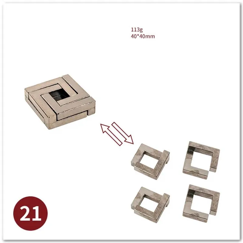 No1-39 لغز فتح اللعب الكلاسيكية الذكاء المعادن الدماغ دعابة ماجيك يربك الألغاز لعبة لعب للأطفال البالغين