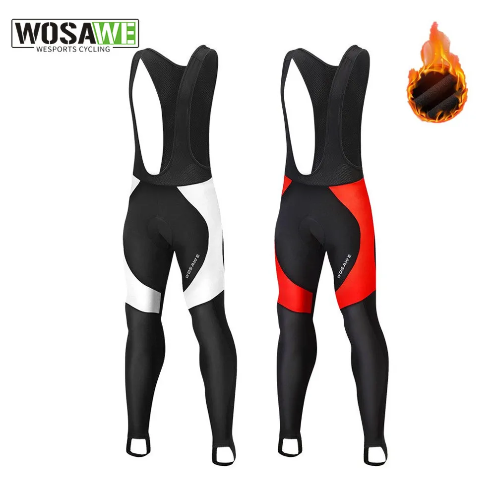 

WOSAWE Winter Windproof Autumn Cycling Pants Bib Shorts MTB Bike Bicycle Tights Bottom Trousers Downhill GEL Pad Underpants