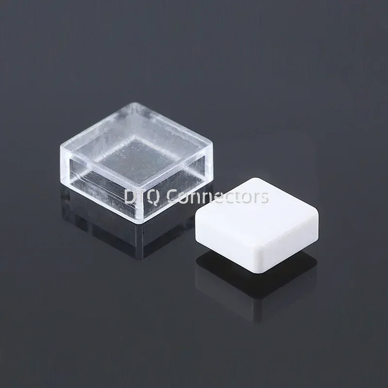 50Pcs A66 8x8x4.4mm Color Square Tactile Switch Button Caps with Transparent Cover Button Cap Hat For 6*6*7.3mm Square Head